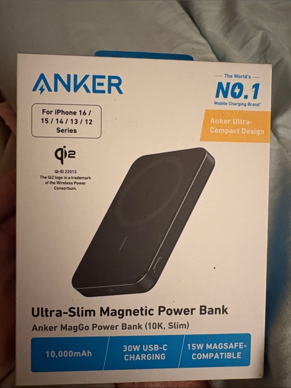 Anker Ultra-Slim Magnetic Power Bank - Black